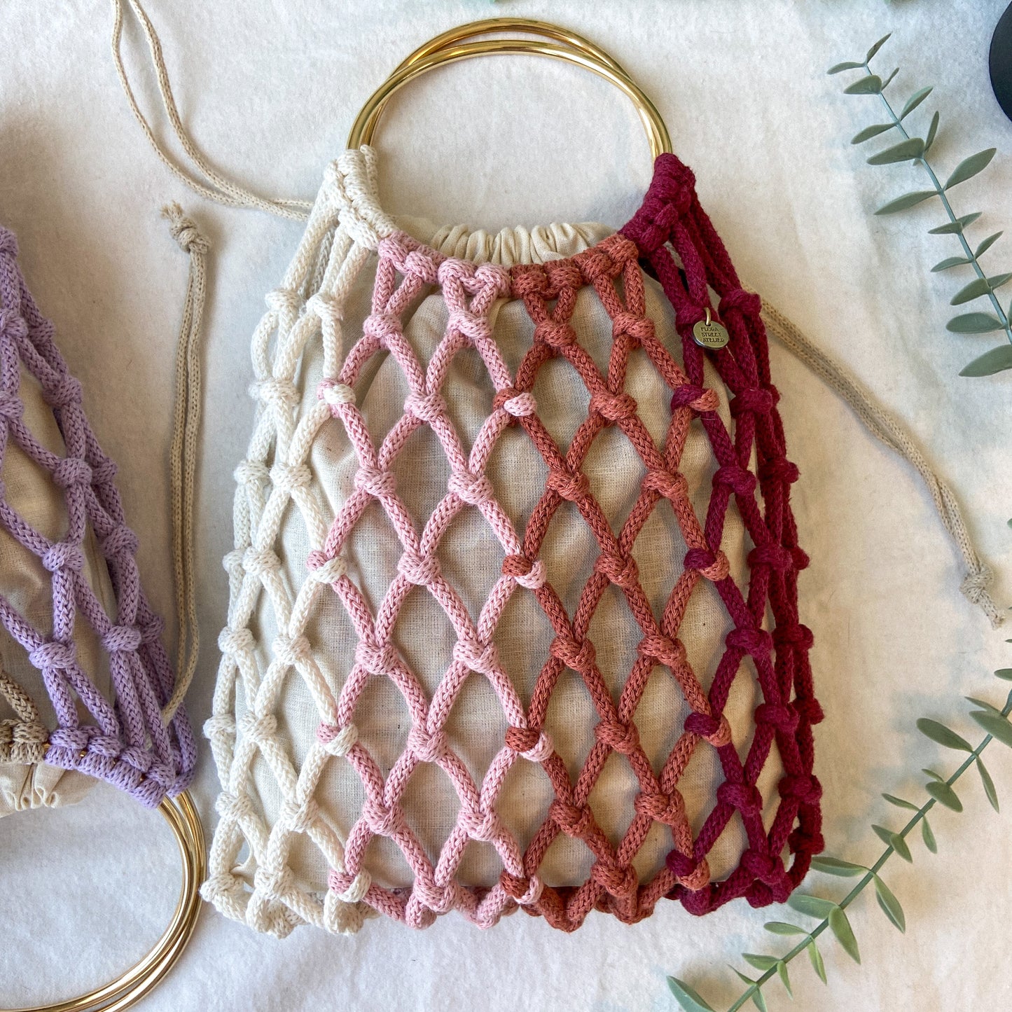 DIY-Kit | Makramee-Netztasche „Garten“.