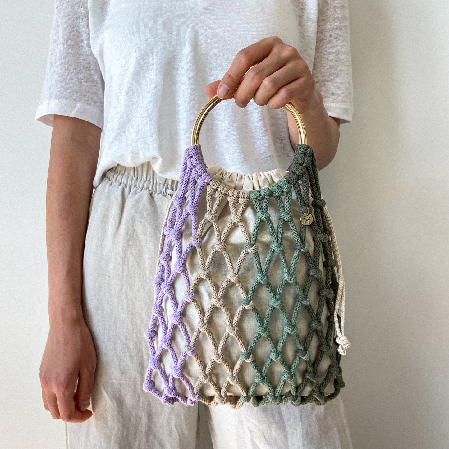 DIY-Kit | Makramee-Netztasche „Garten“.
