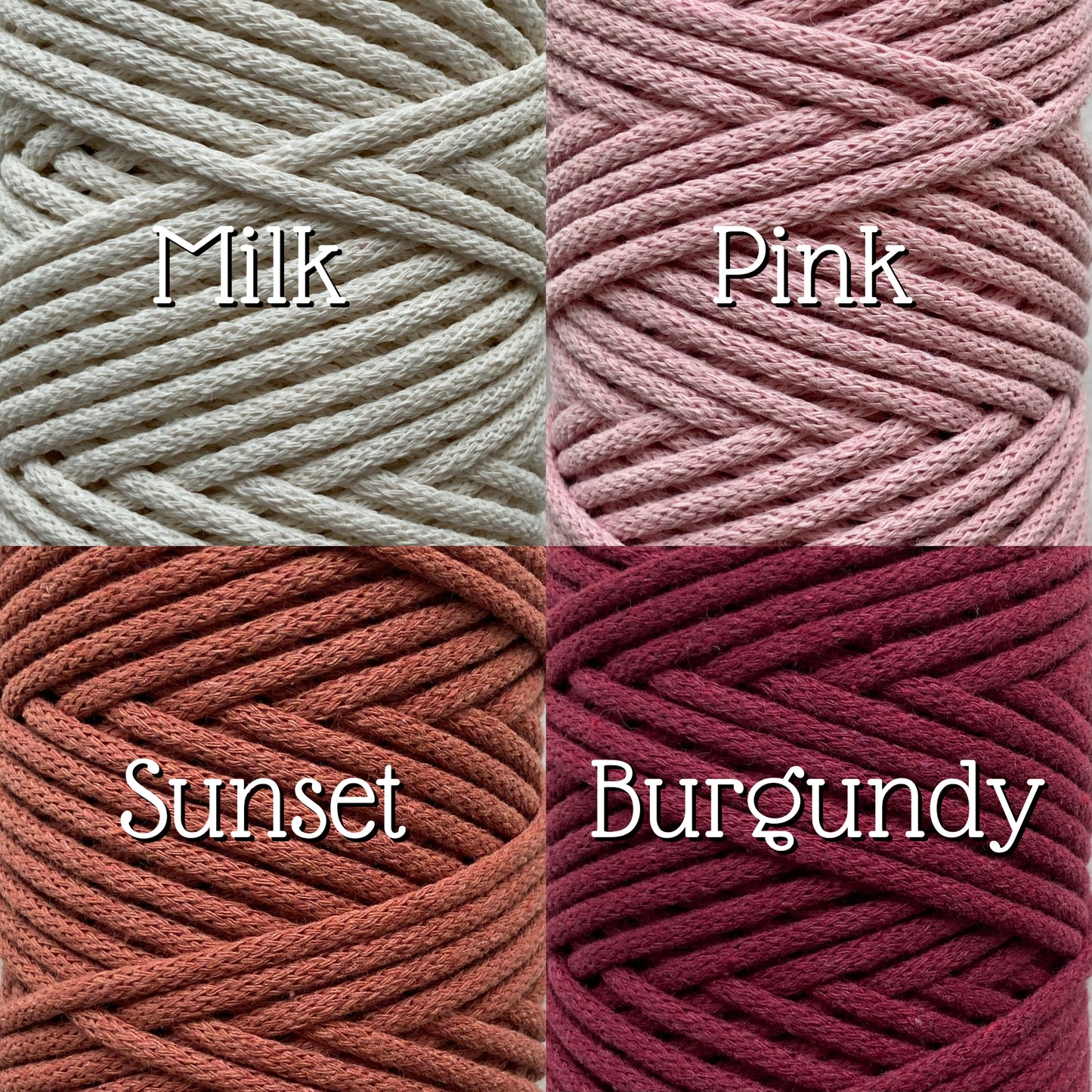 Premium Braided Cotton Cord 5mm (100 m) | Macrame rope, Crochet cord