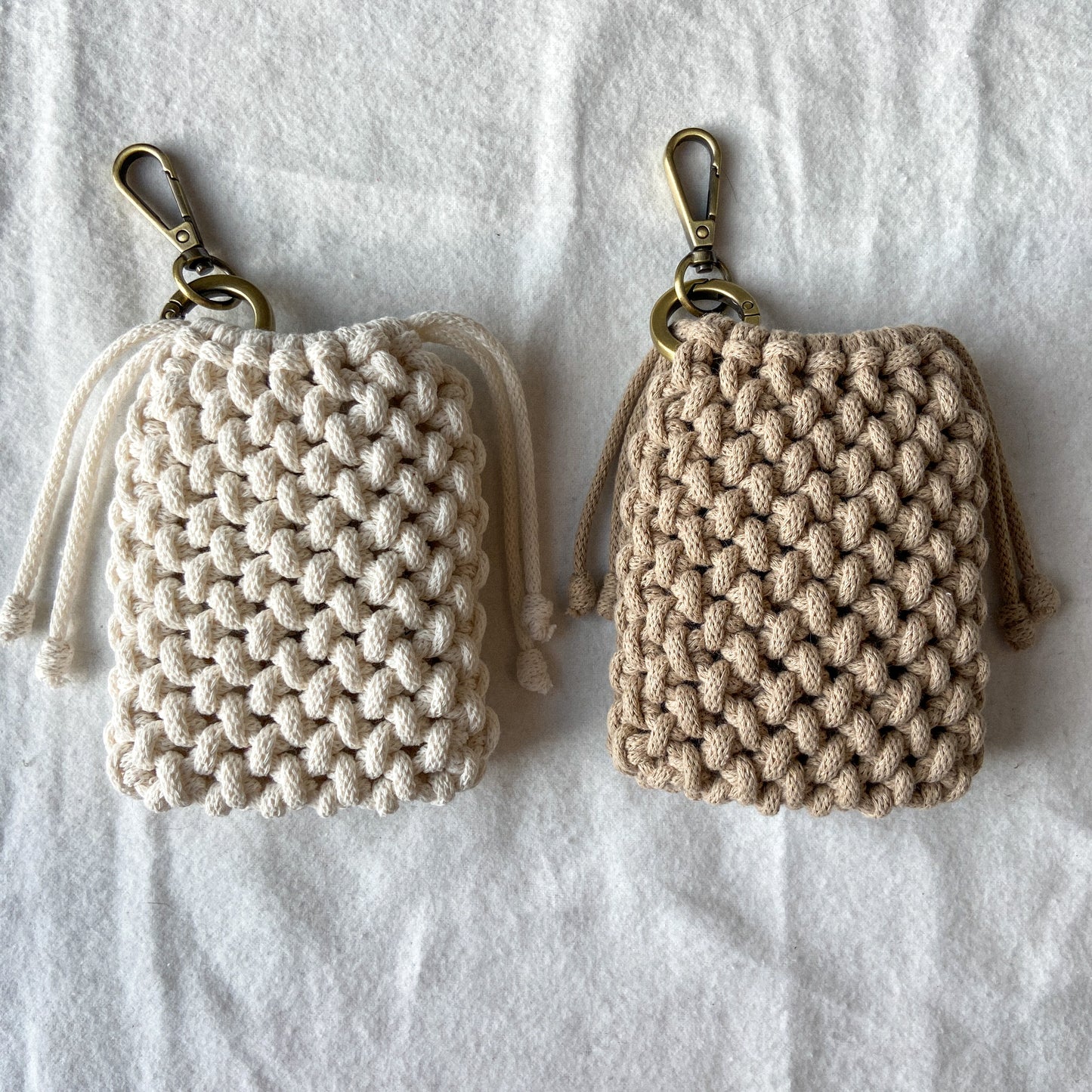"Blackberry" Geknoteter Mini-Beutel-Schlüsselring / Taschenanhänger