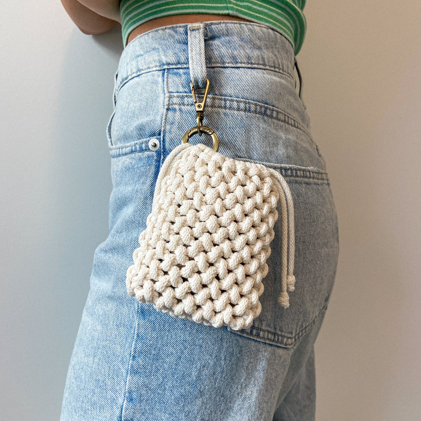 DIY Kit | Macrame "Blackberry" Mini Pouch Keychain