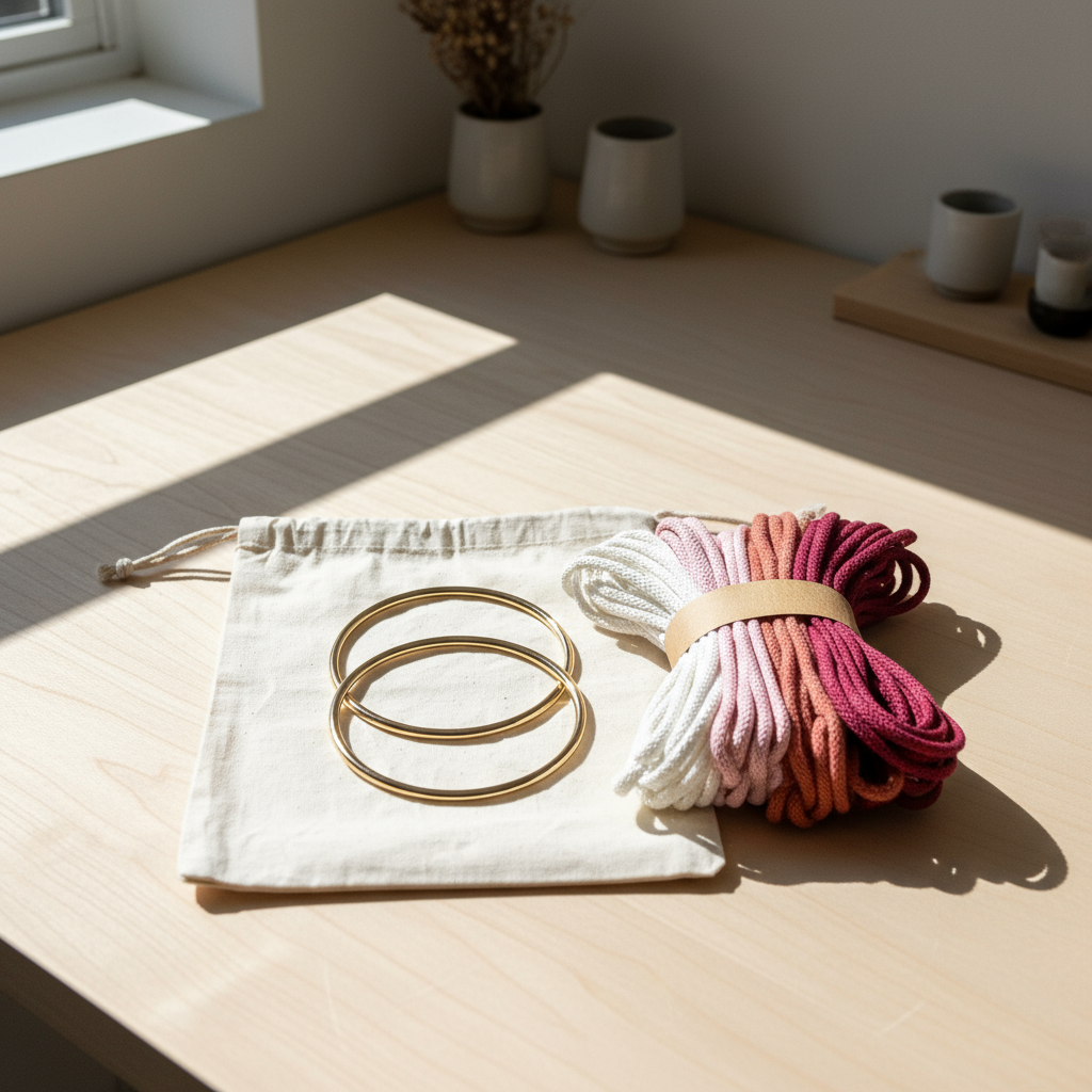 DIY-Kit | Makramee-Netztasche „Garten“.