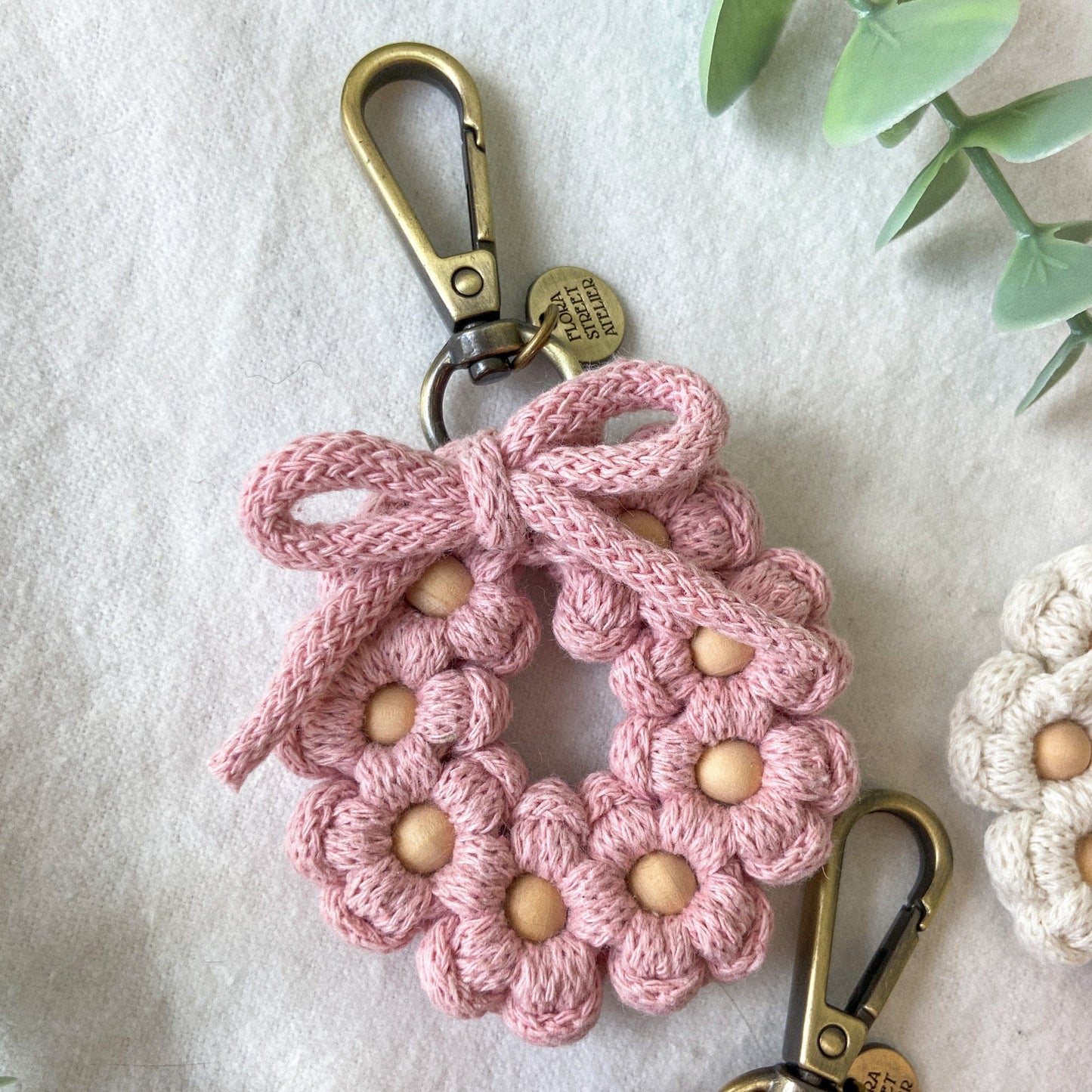Flora Street Atelier DIY Kit | Macrame "Flower Hour" Keychain