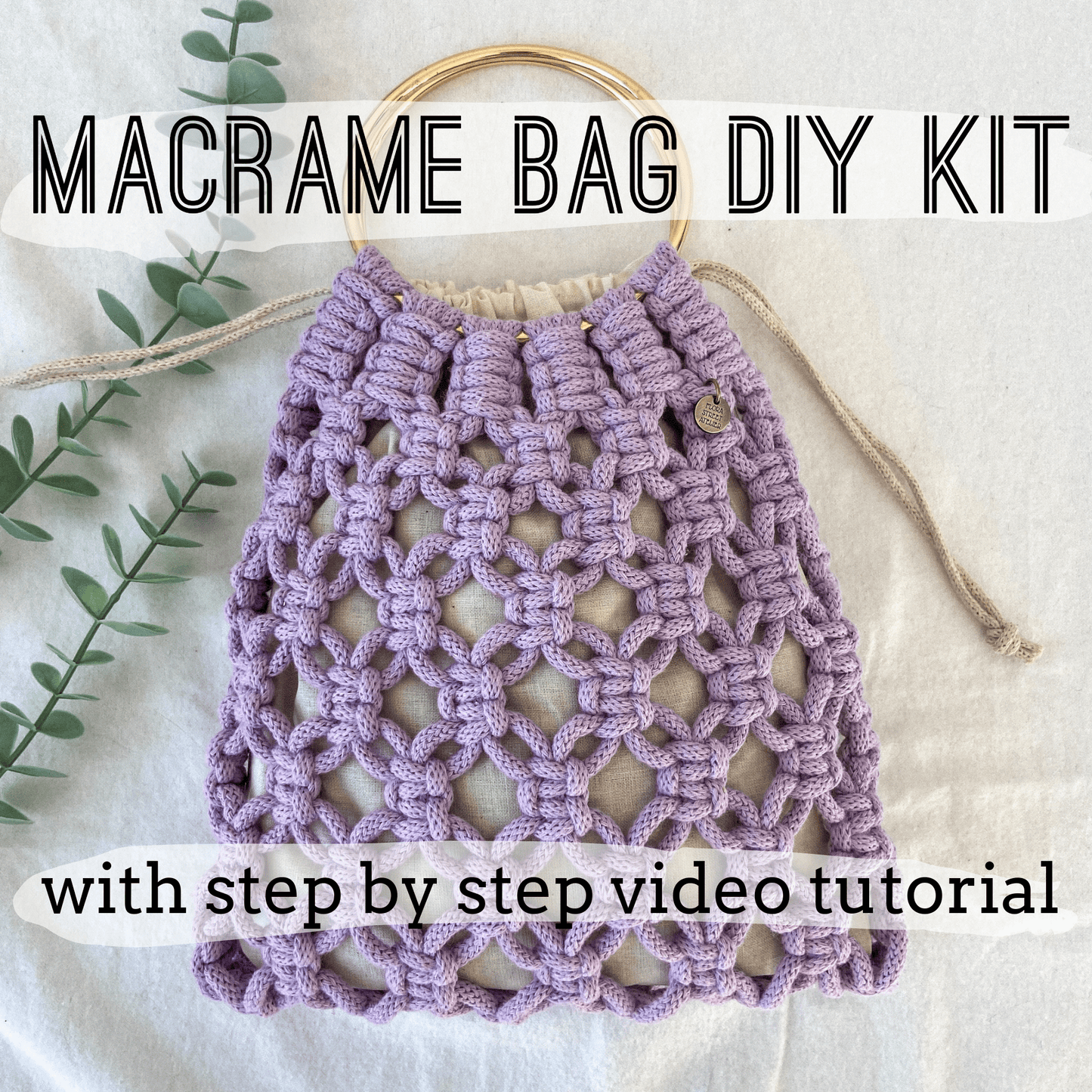 Flora Street Atelier DIY Kit Macrame Bag DIY Kit | Macrame "Marina" Net Bag
