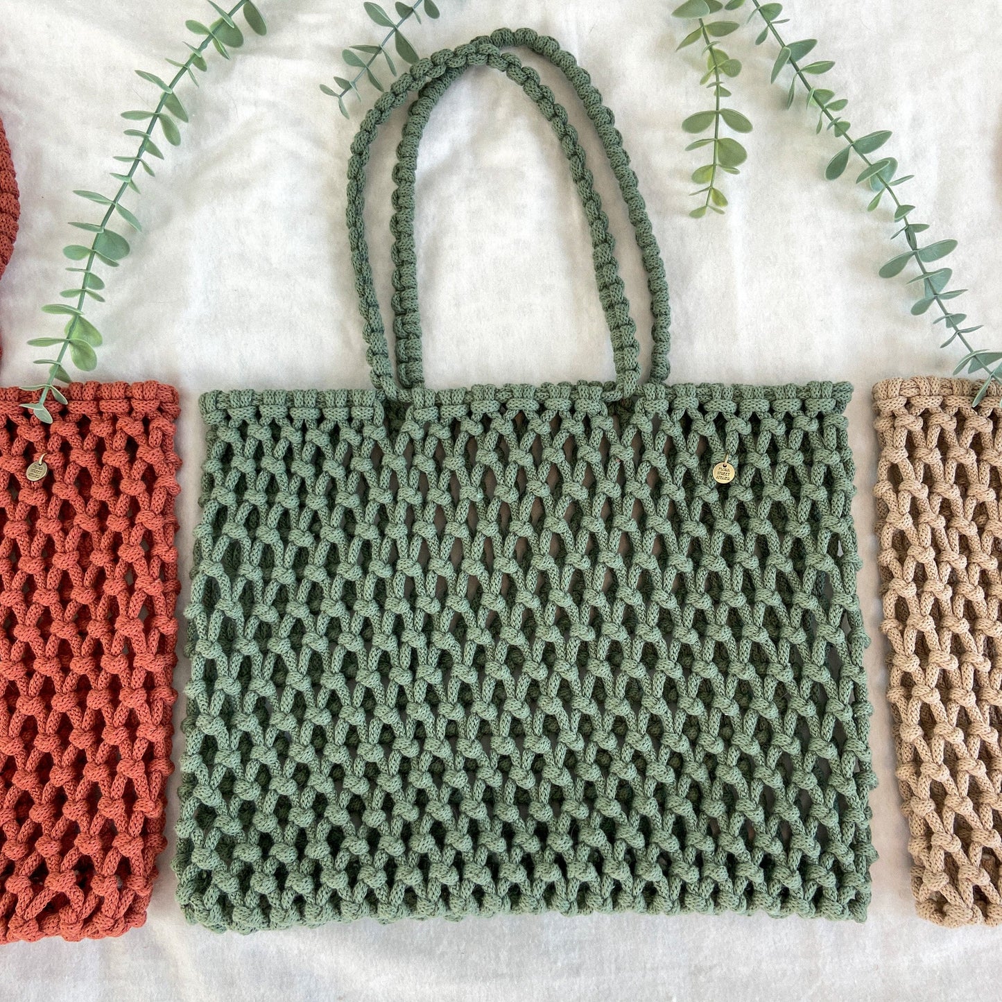 Flora Street Atelier Handmade Macrame Bag "Easy-Breezy" Macrame Tote Bag