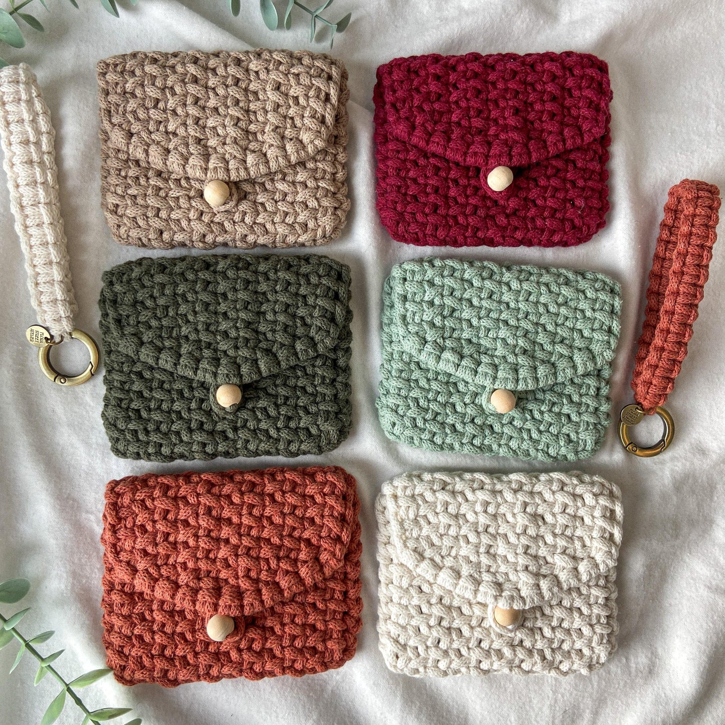 Flora Street Atelier Handmade Macrame Wallet "French Beret" Macrame Card Wallet | Pouch