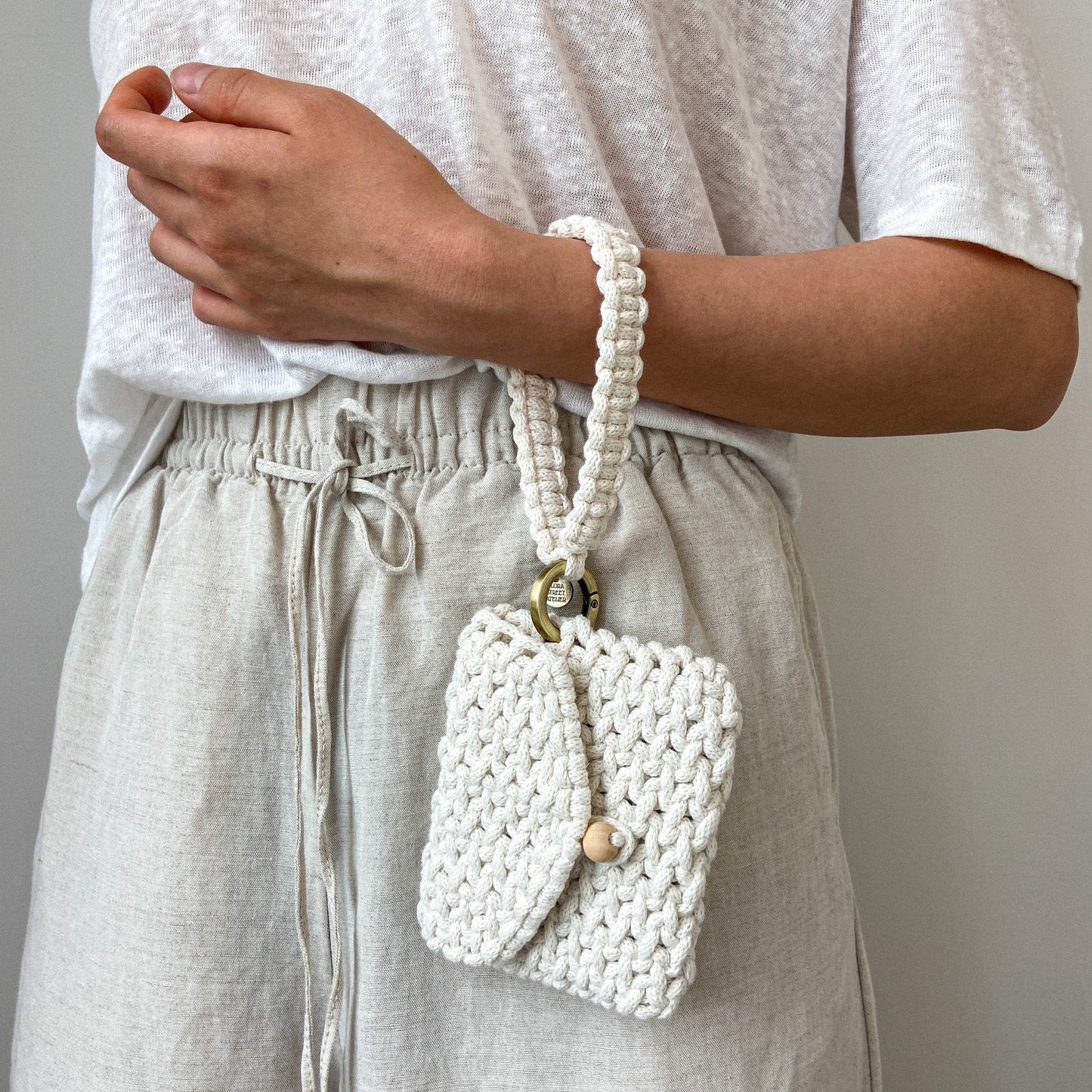 Flora Street Atelier Handmade Macrame Wallet "French Beret" Macrame Card Wallet | Pouch