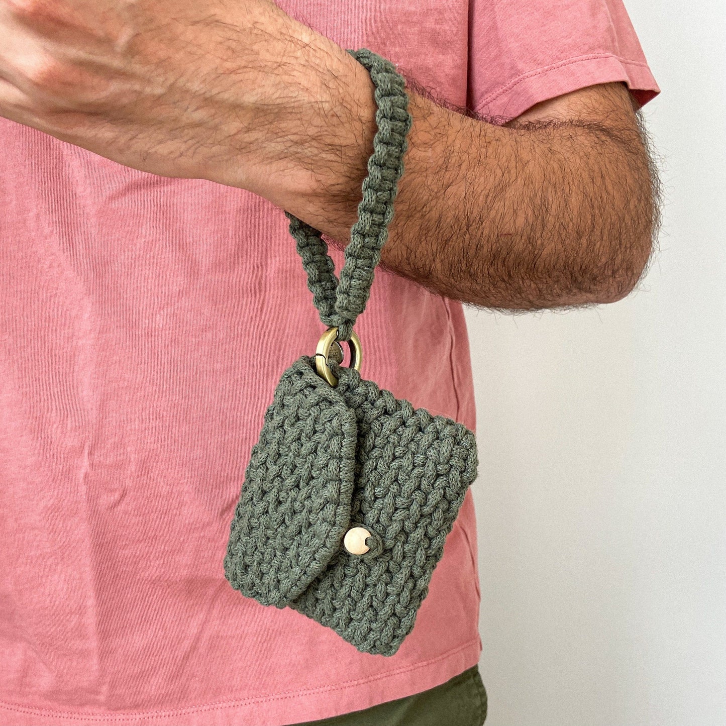 Flora Street Atelier Handmade Macrame Wallet "French Beret" Macrame Card Wallet | Pouch