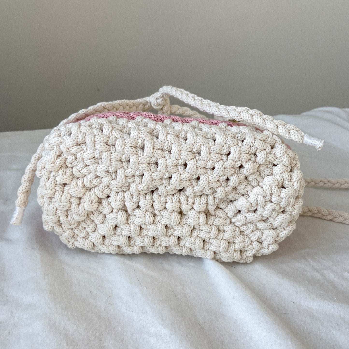 Flora Street Atelier Handmade Macrame Bag "Mood" Macrame bucket Bag with an Adjustable Strap