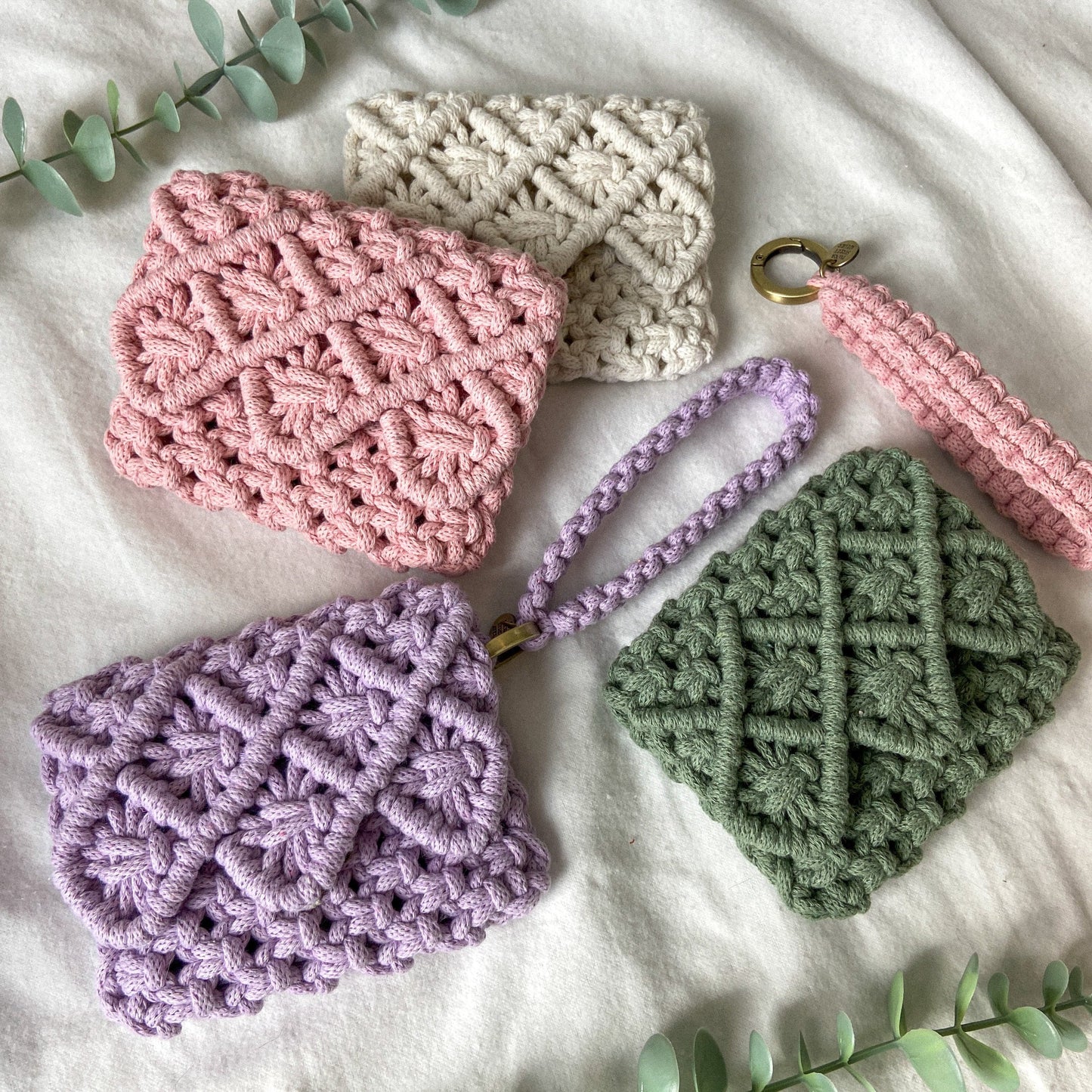 Flora Street Atelier Handmade Macrame Wallet "Sweet & Sour" Macrame Card Wallet | Pouch