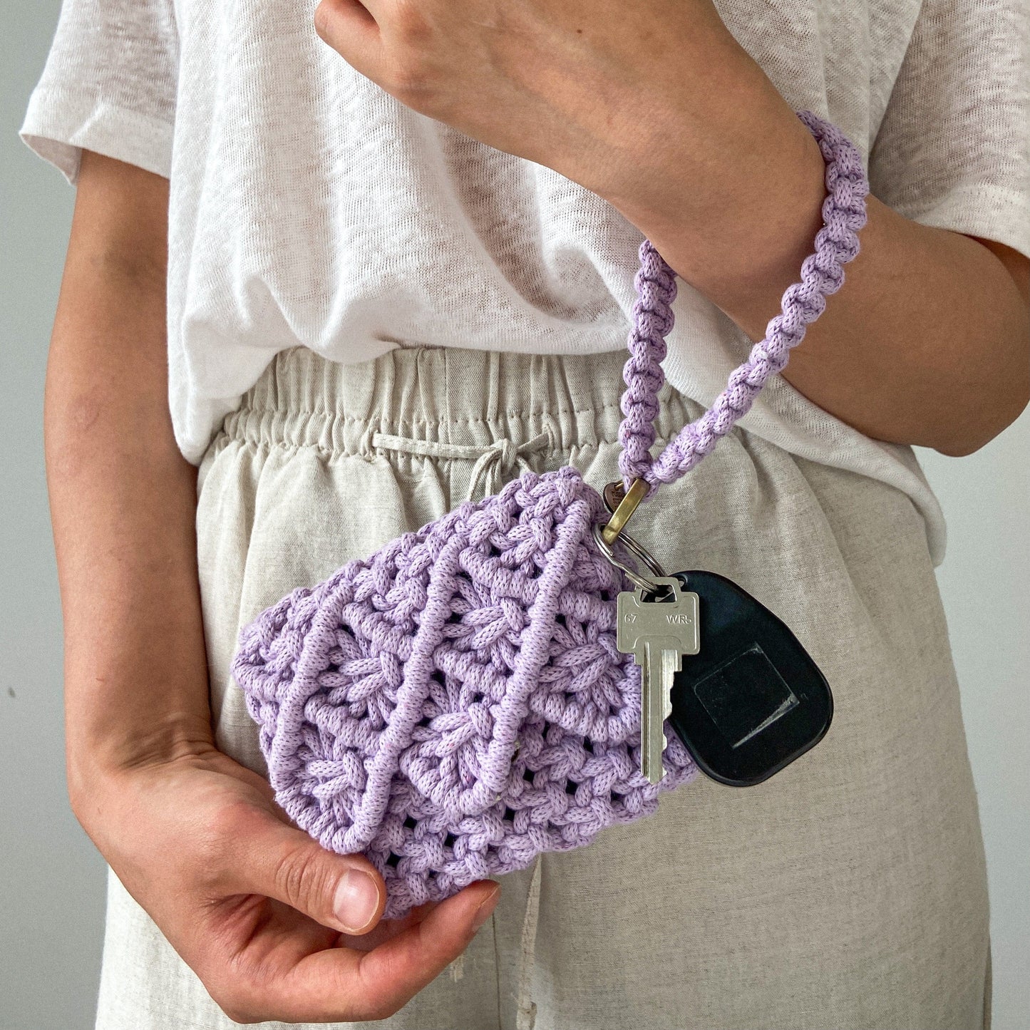 Flora Street Atelier Handmade Macrame Wallet "Sweet & Sour" Macrame Card Wallet | Pouch
