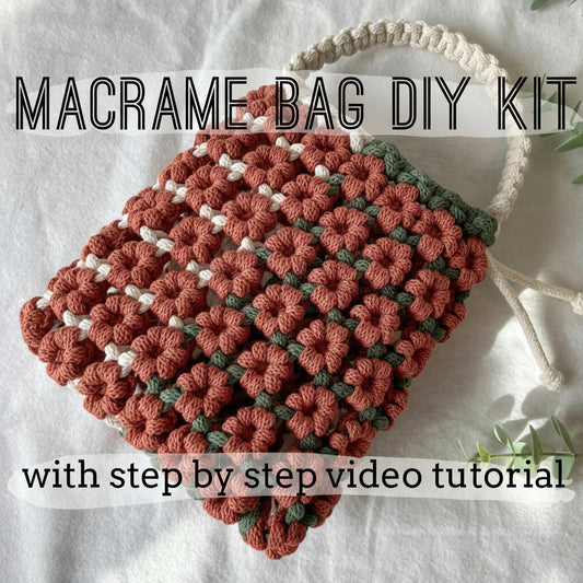 Macrame floral bag DIY kit