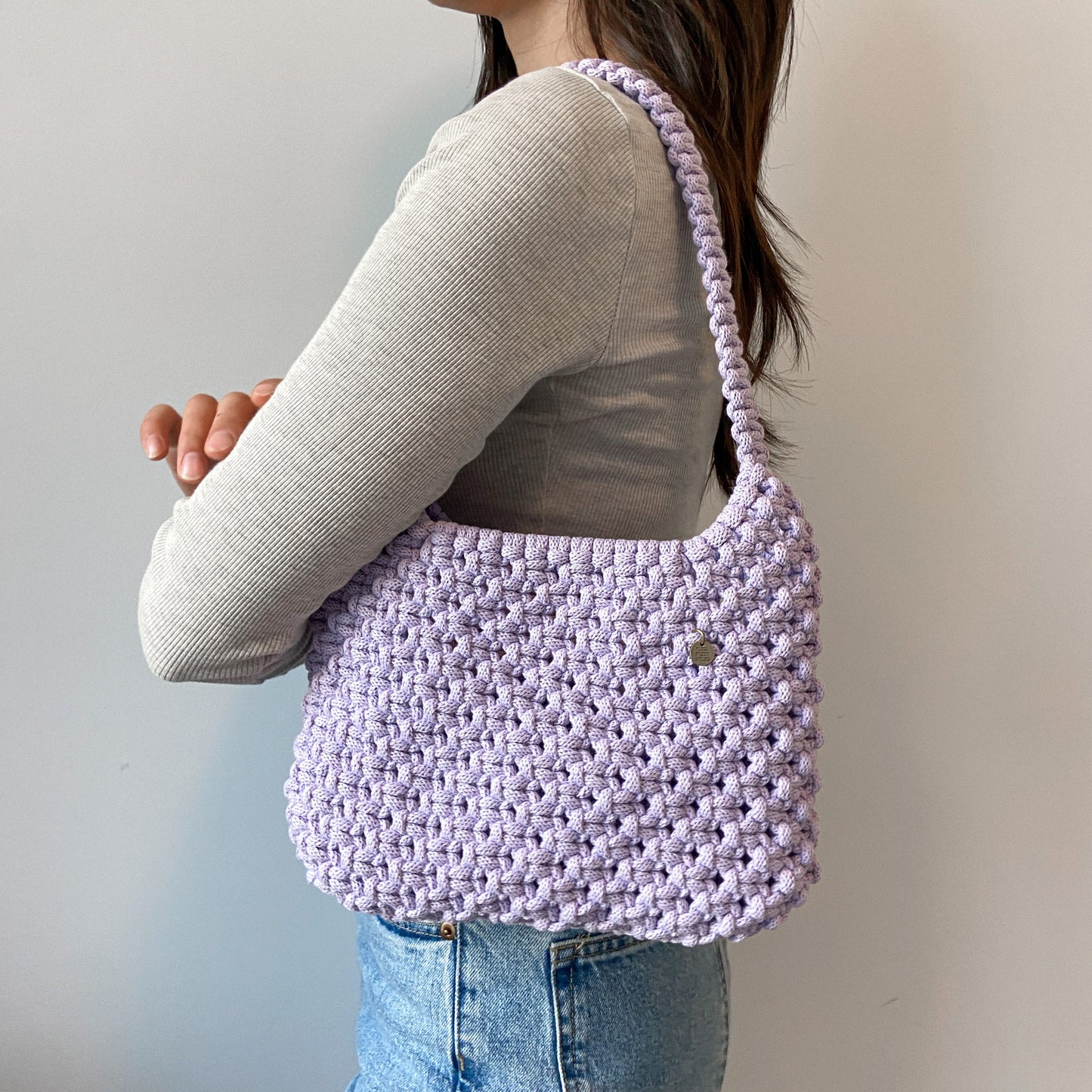 "Zesty" Macrame Hobo Bag