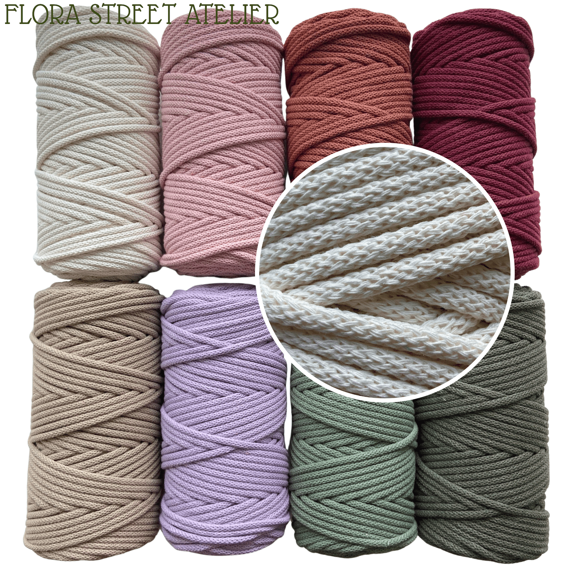 Braided Cords For Macrame, Crochet, And Knitting