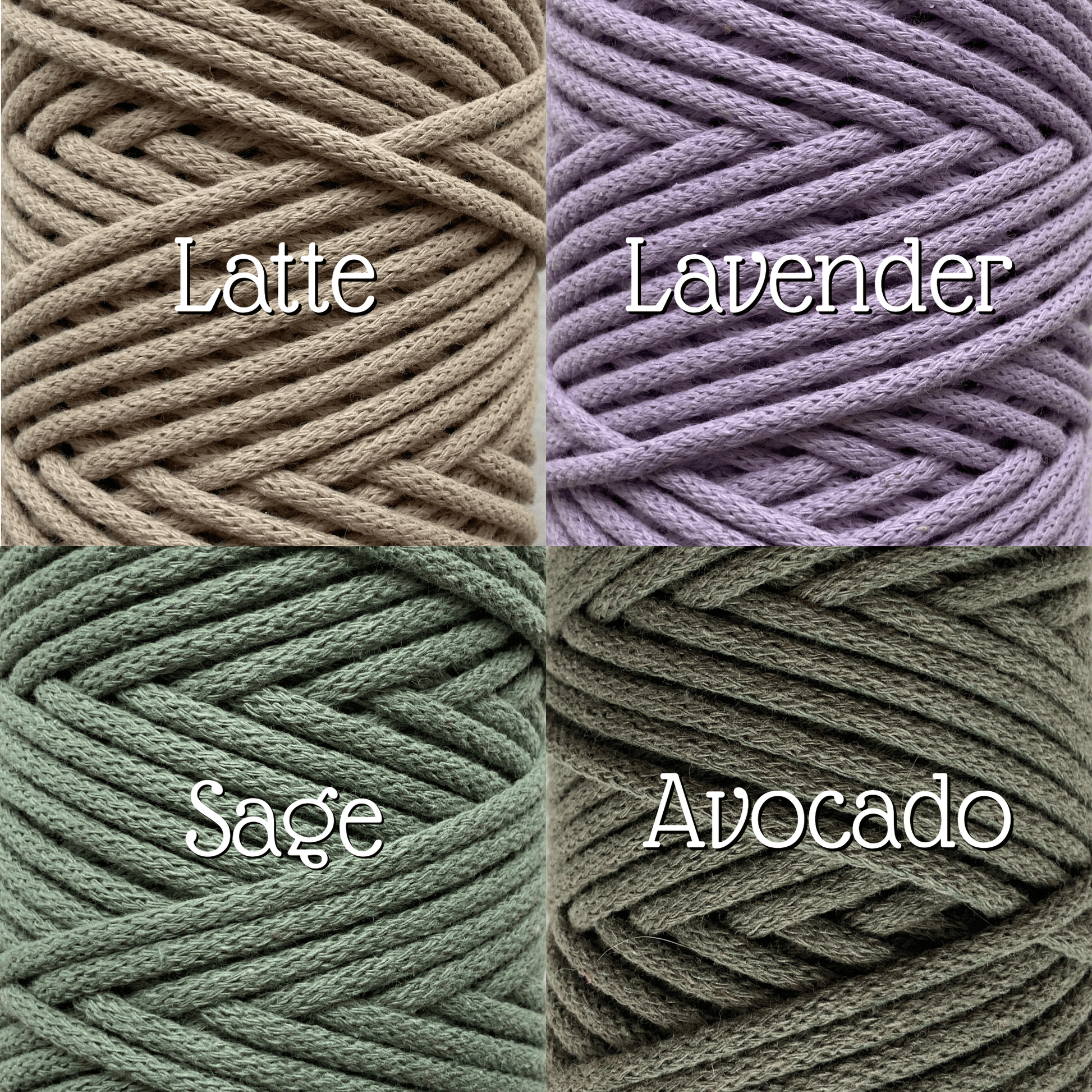 Flora Street Atelier Braided Macrame Cord Braided Cotton Cord 5mm (100 m) | Macrame rope, Crochet cord