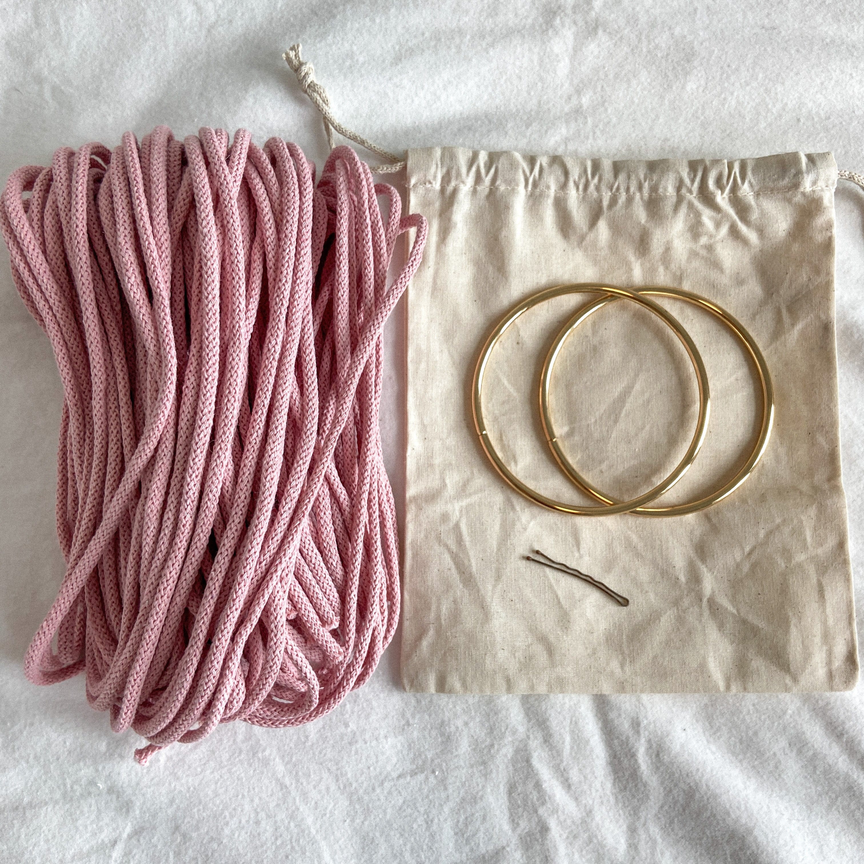 DIY Kit with video tutorial Make your own Macrame Net Bag