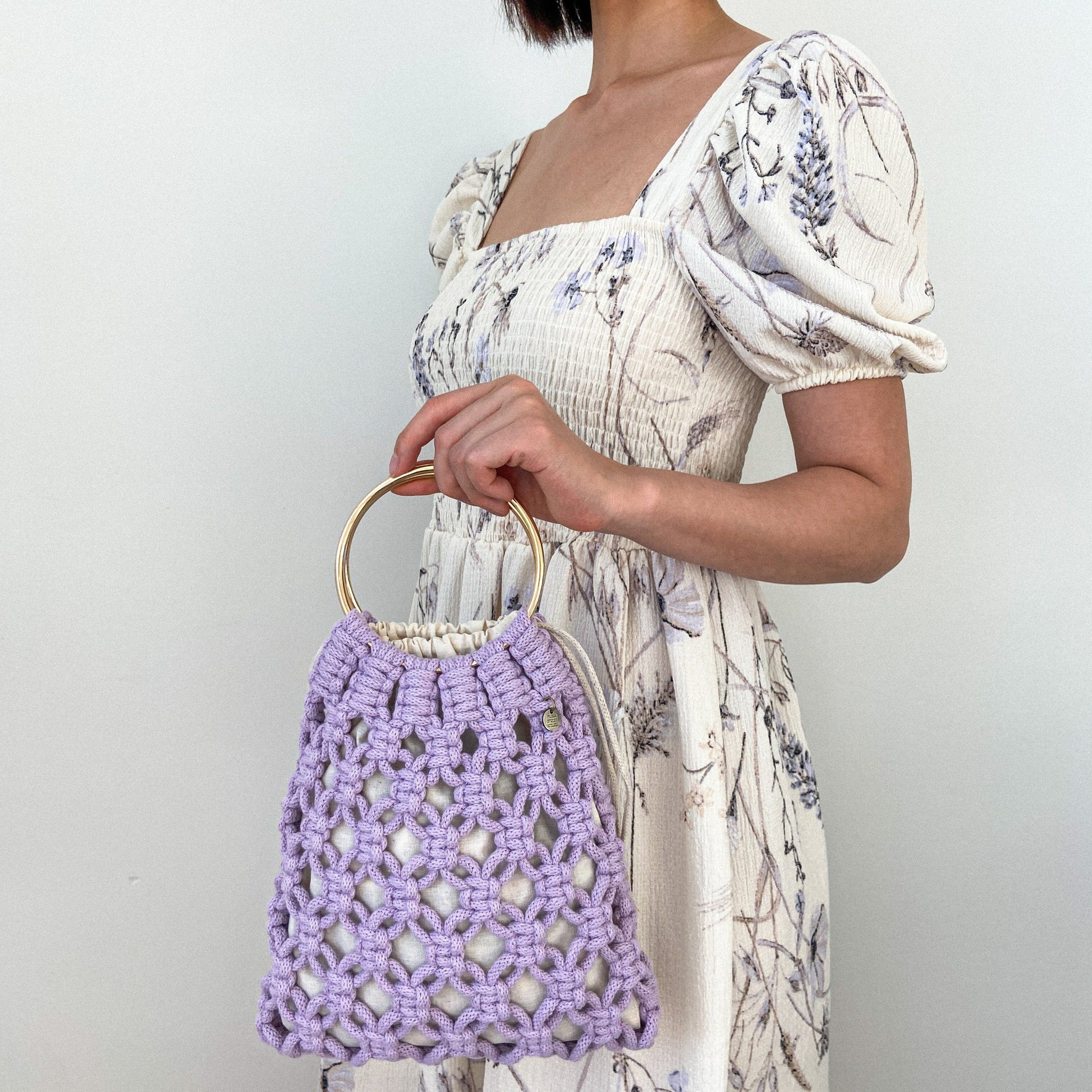  Craft Kits for Adult Women, 6 Colors Macrame Handbag Kit, Supplies: Pattern Instructions Cord Handles & Craft Bag