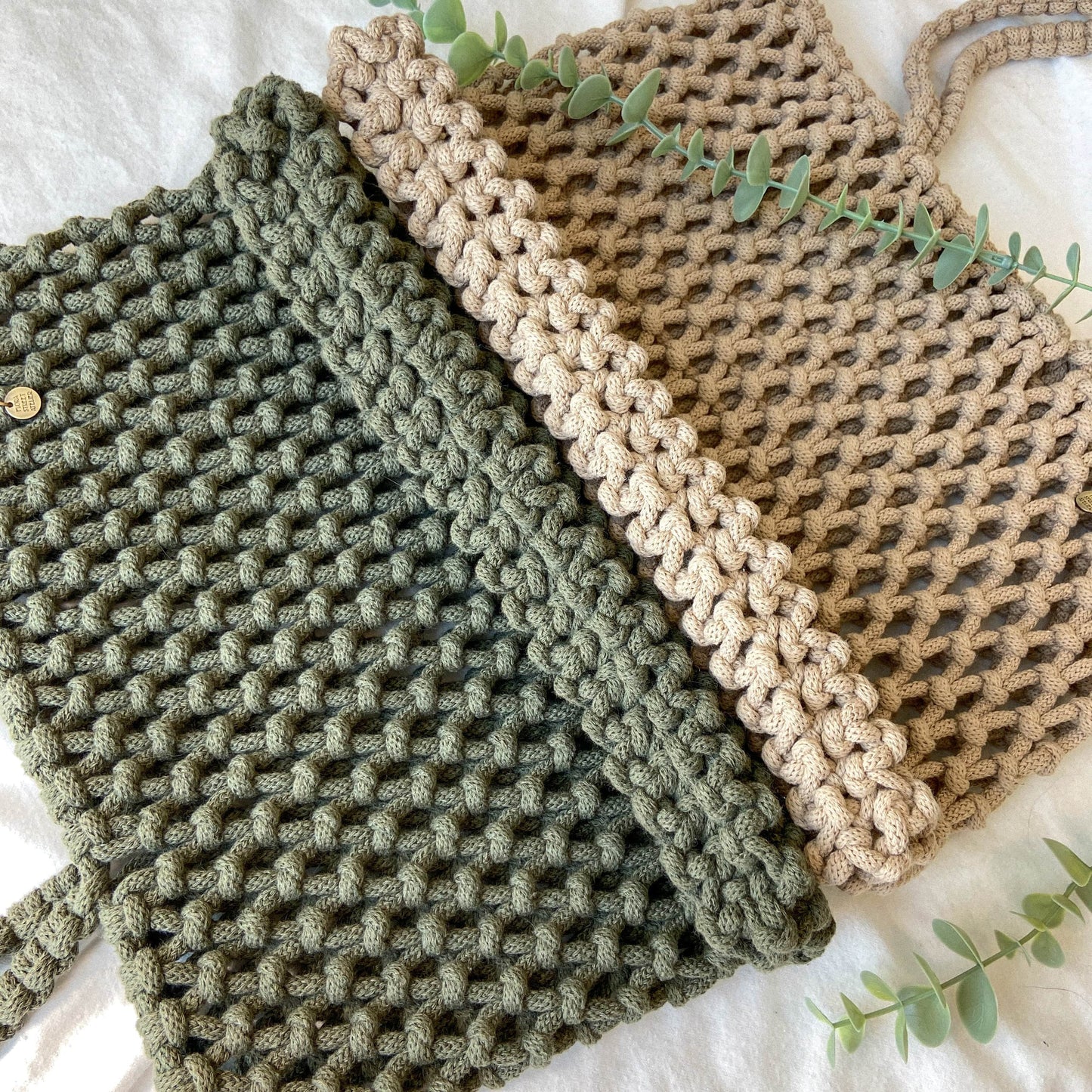 Flora Street Atelier Handmade Macrame Bag "Easy-Breezy" Macrame Tote Bag