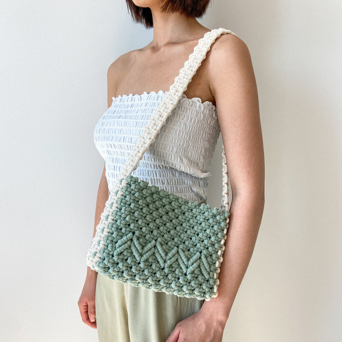 Flora Street Atelier Handmade Macrame Bag "Four Seasons" Macrame Shoulder Bag