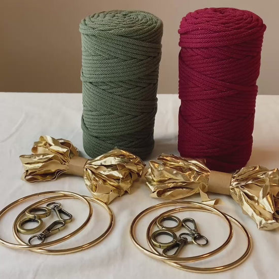 Diy kit macrame holiday bag video tutorial