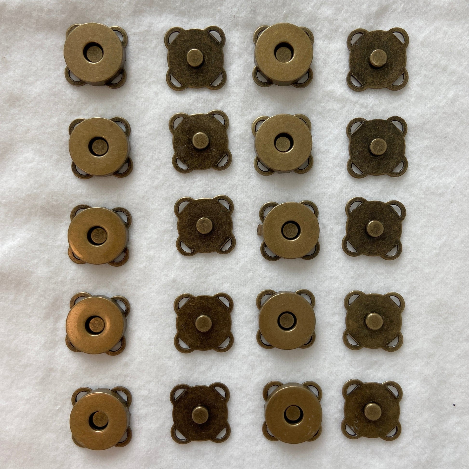 Flora Street Atelier Bag Hardware Sew-on Magnetic Snap Button (10 sets) | Bag Fastener